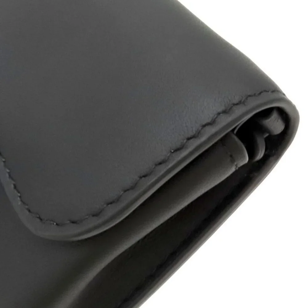 Christian Dior Chain Wallet Saddle Nano Leather Black Matte Black Hardware - Picture 4 of 10